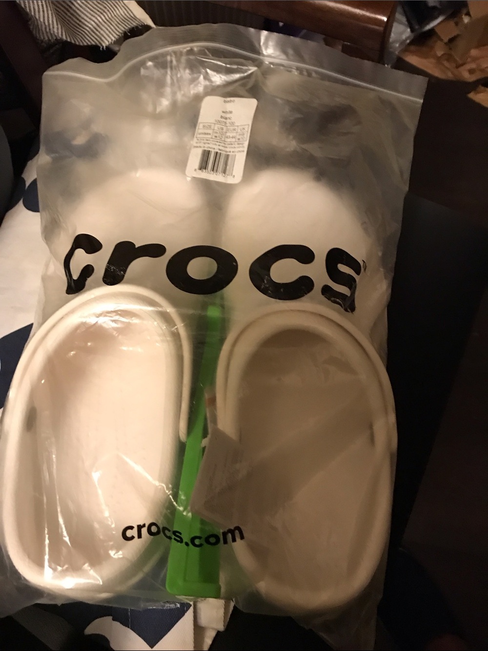 White Croc Non-Slip Slide on